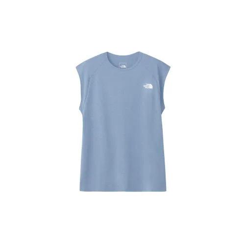 THE NORTH FACE T Shirts Women's Blue Crew Neck Moderate Straight Fit