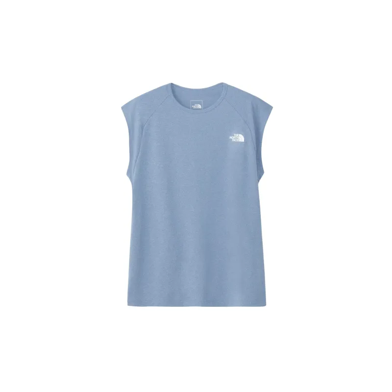 THE NORTH FACE T Shirts Women's Blue Crew Neck Moderate Straight Fit