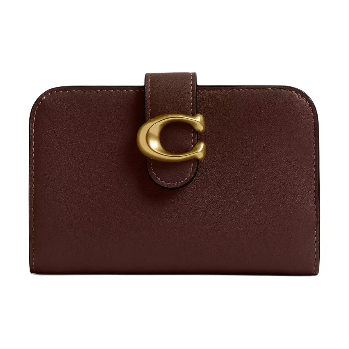COACH Tabby Soft Grain Leather Wallet Women's Burgundy