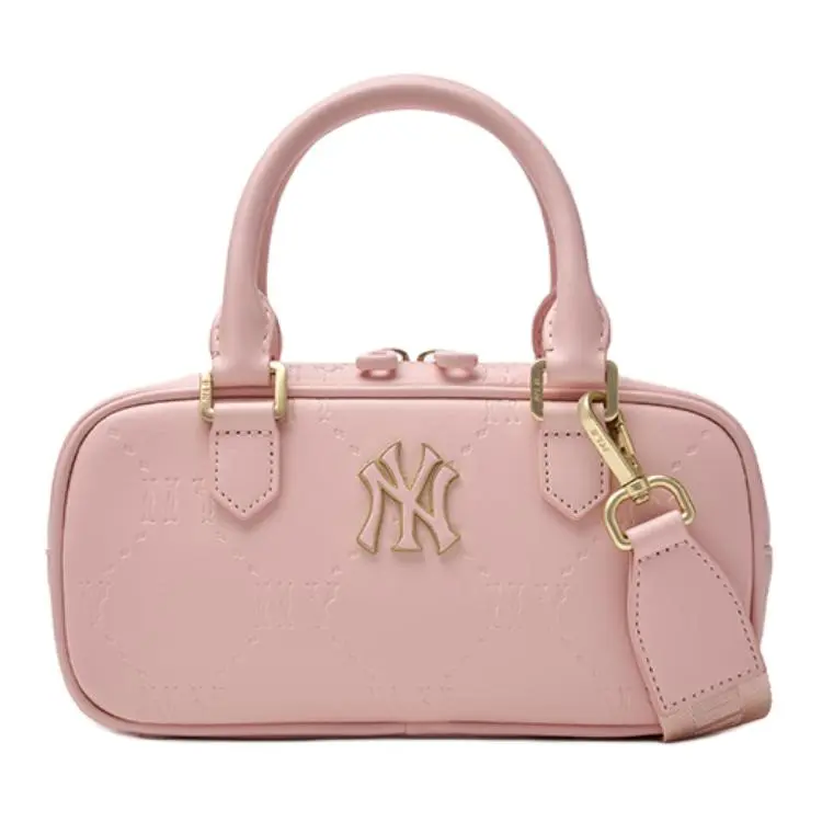 MLB Logo Shoulder Crossbody Bag Handbag Women's White