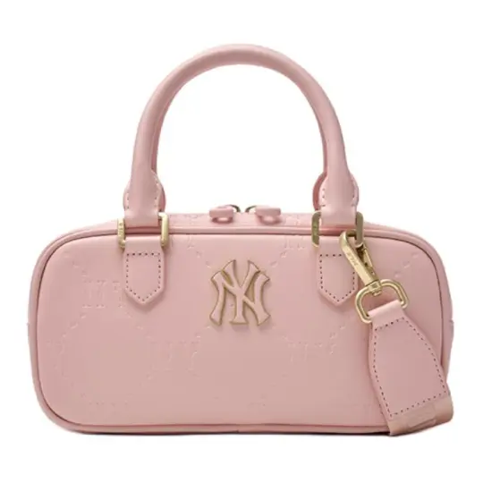 MLB Logo Shoulder Crossbody Bag Handbag Women's White
