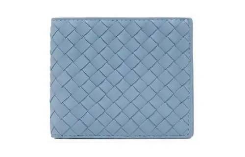 Bottega Veneta Sheepskin Wallet Men's Light Blue