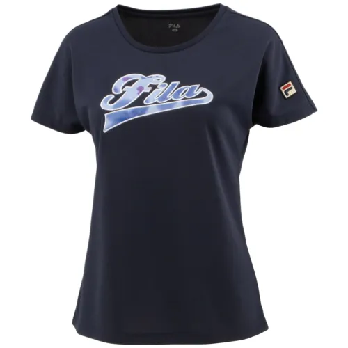 FILA T Shirts Women's Dark Blue Crew Neck Thin