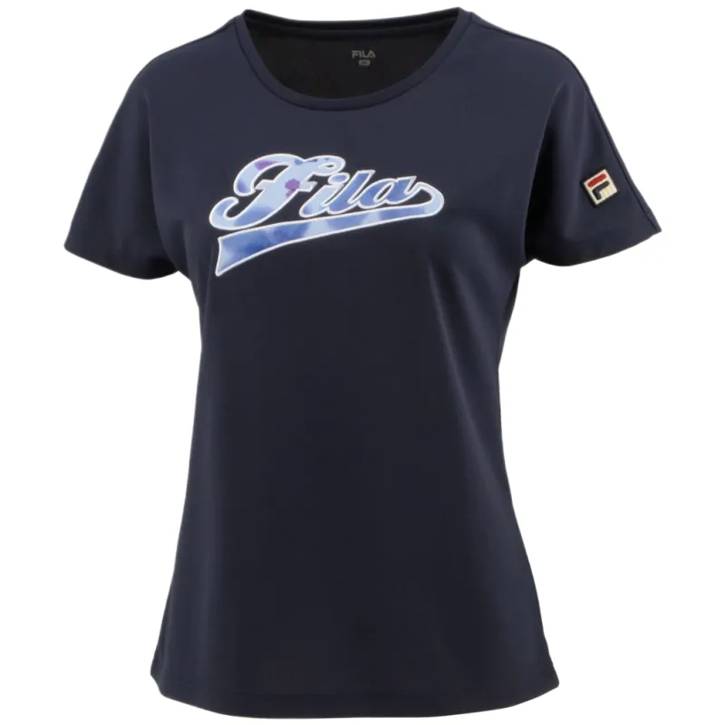 FILA T Shirts Women's Dark Blue Crew Neck Thin