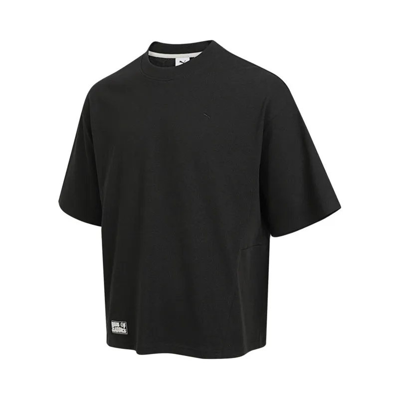PUMA CLASSICS T-Shirts Unisex Black Crew Neck