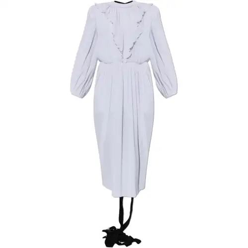 Balenciaga Lace-Up Midi Dress