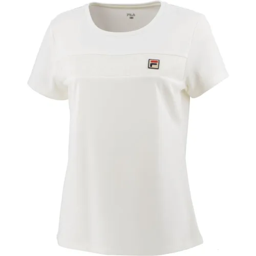 FILA T Shirts Women's White Crew Neck Moderate