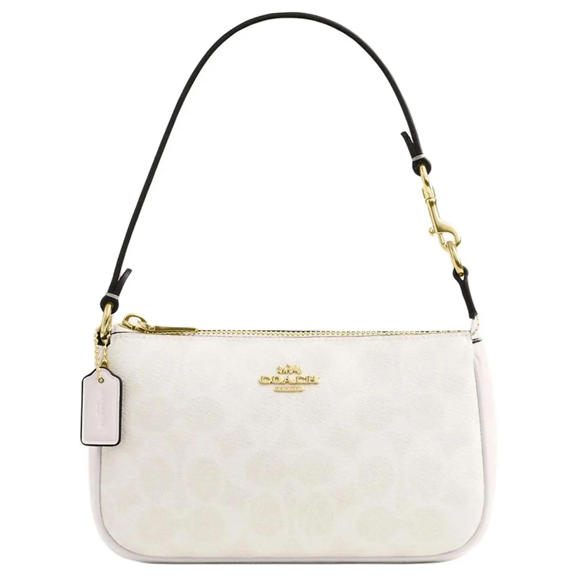 COACH Nolita Artificial Leather Handbag Small Women's White