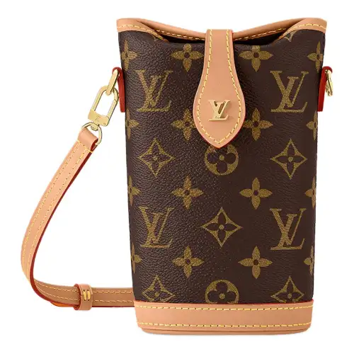 LOUIS VUITTON Fold Me Pouch Monogram Brown