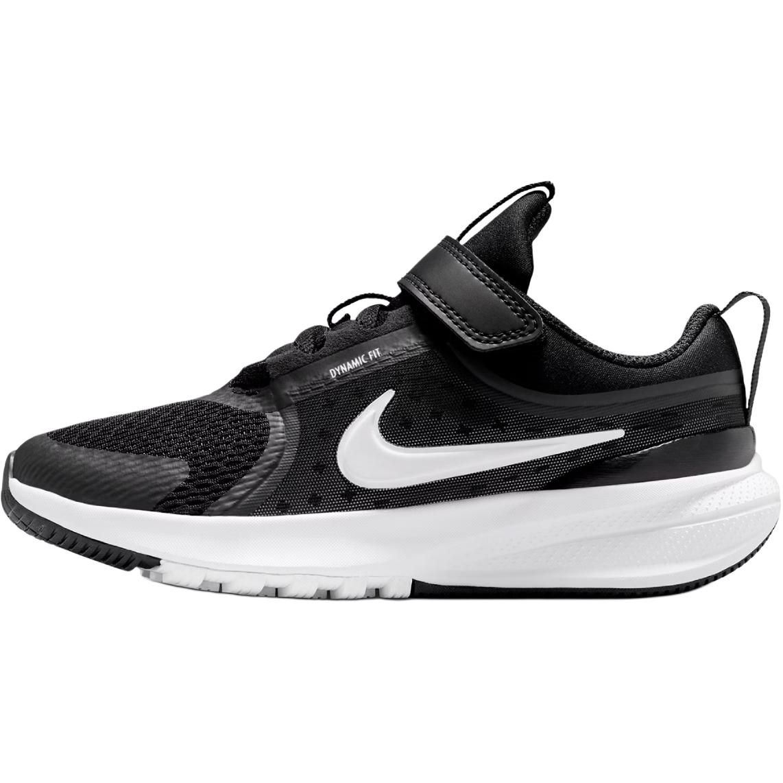 Nike Star Runner 5 Comfortable and versatile Wear-resistant Low-top Children's running shoes Black and white Small and medium-sized children