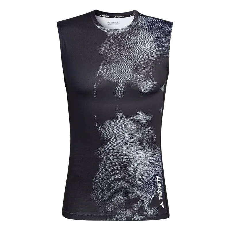 Adidas Tank Tops Men's Black/Gray Crew Neck Moderate Other