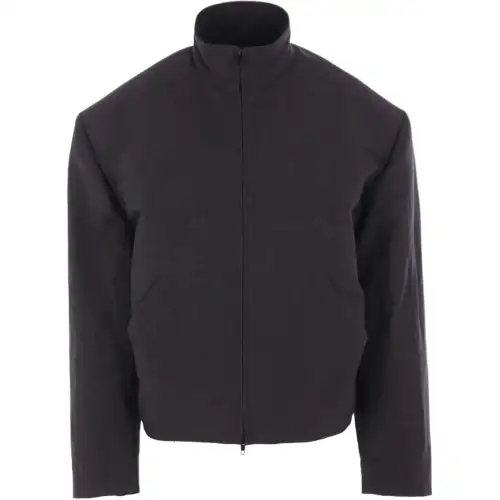 Balenciaga high-collar padded-shoulder jacket