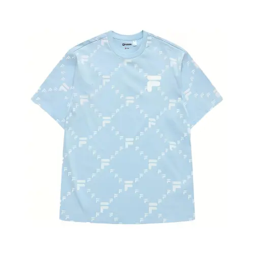 FILA FUSION T Shirt Unisex Light Sky Blue
