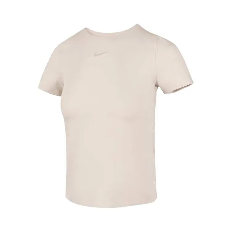 Nike T-Shirts Women's Light Pink Crew Neck Moderate