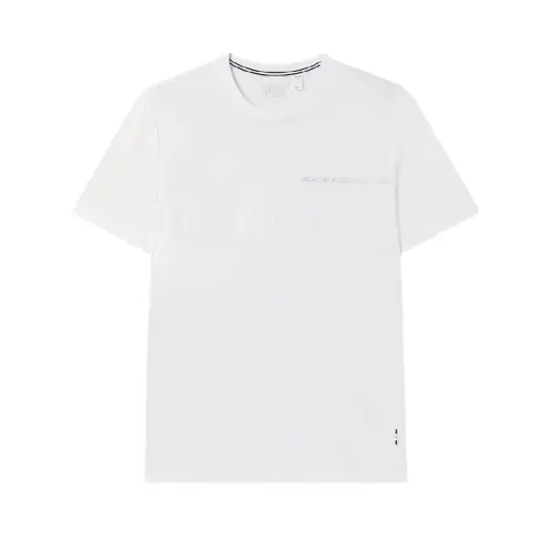 FILA WHITE T Shirts Men's Standard White WT Crew Neck Moderate