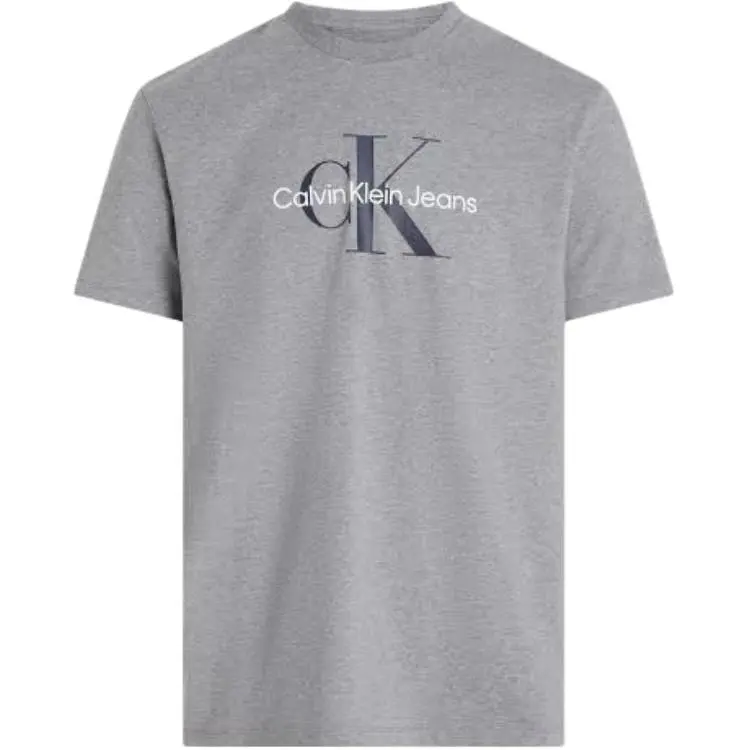 Calvin Klein T-Shirts Men's Gray Crew Neck Moderate