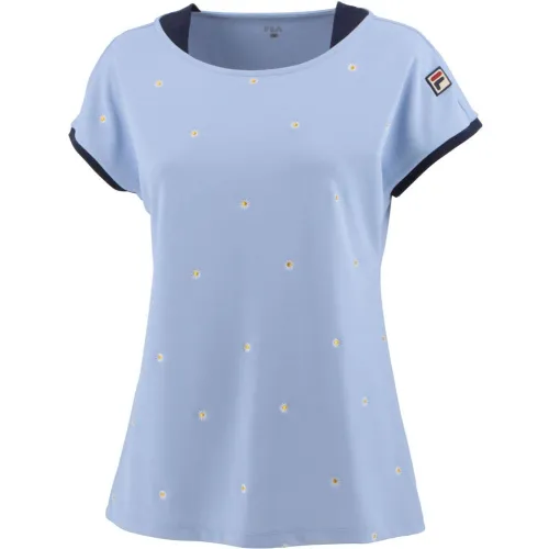 FILA T Shirts Women's Blue Crew Neck