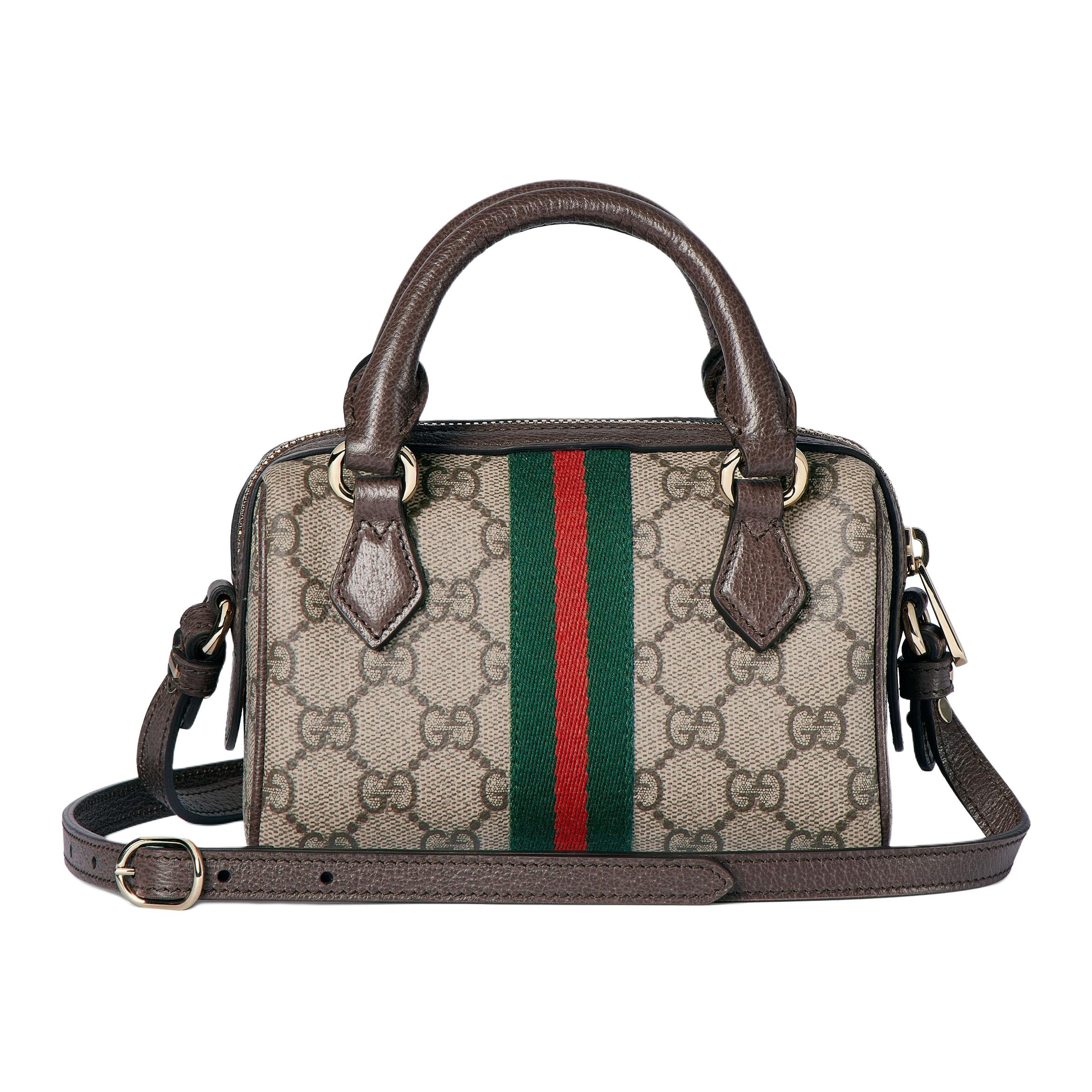 Женская сумка Gucci Ophidia GG (бежево-коричневая) — фото 3