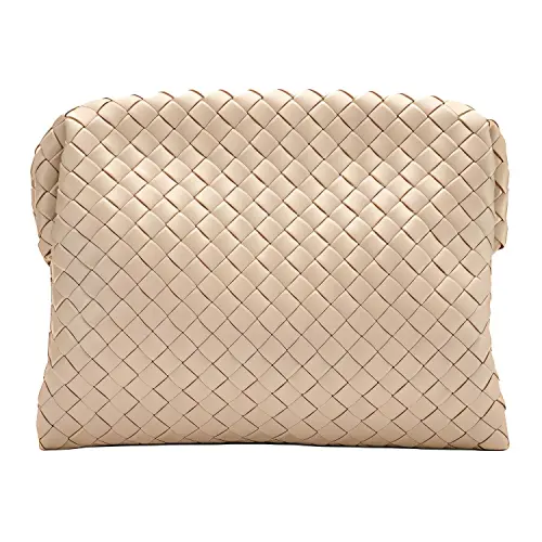 Bottega Veneta Sheepskin Clutch Men's Oat