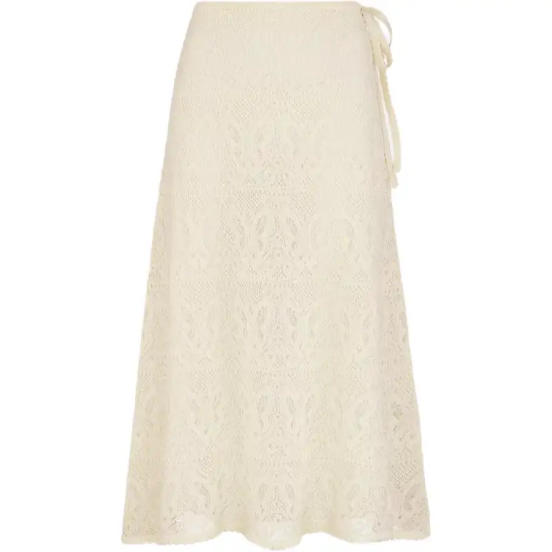 DIOR Dioriviera FW25 Knit Long Skirt Women's Ecru