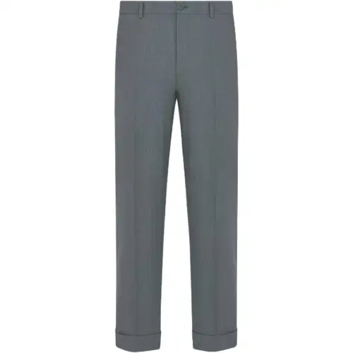 DIOR Casual Pants Men's Gray Moderate Straight Fit Pants