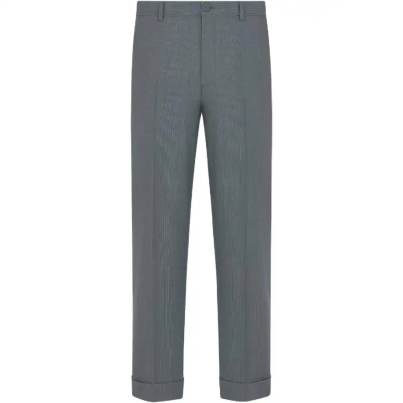 DIOR Casual Pants Men's Gray Moderate Straight Fit Pants