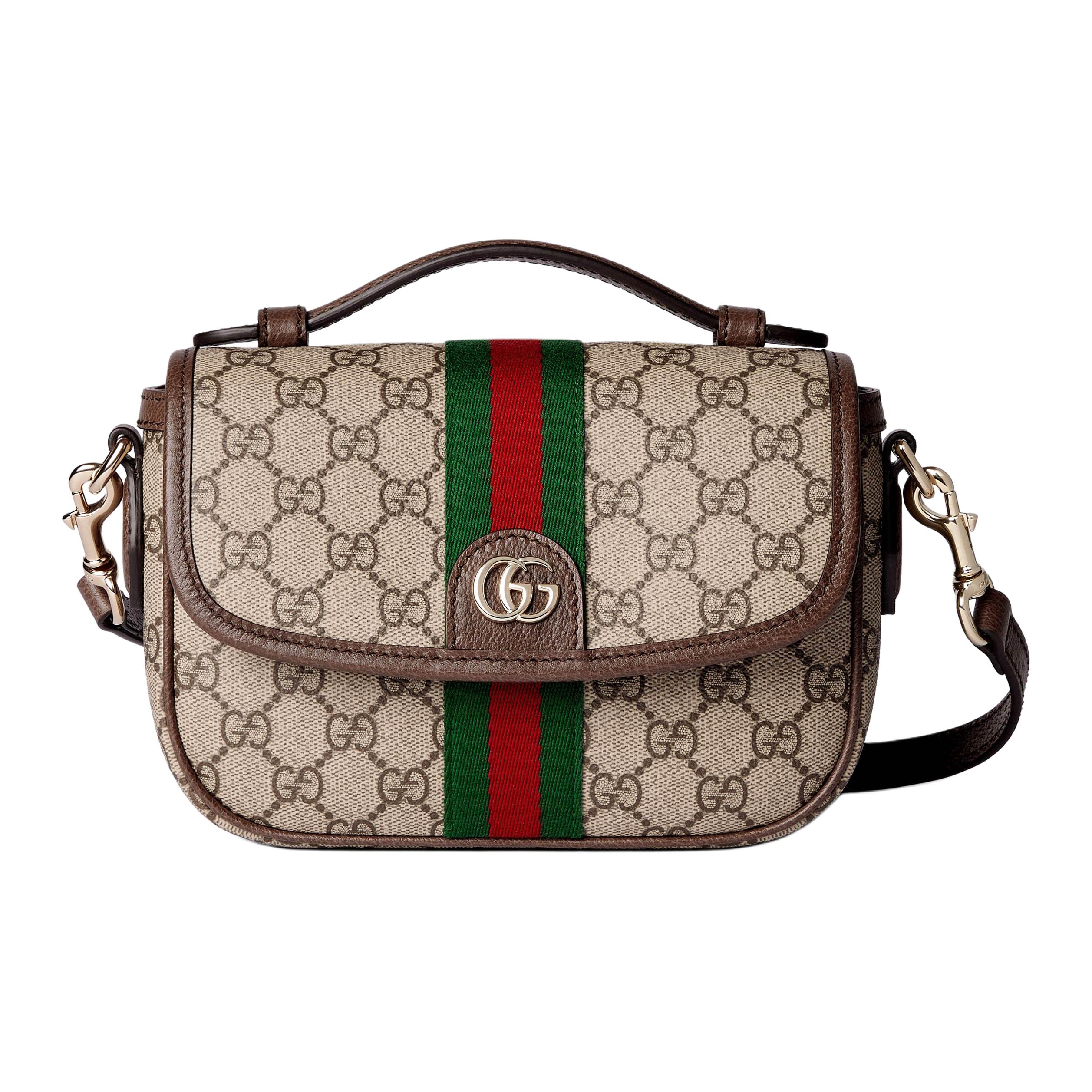 Женская сумка Gucci Ophidia (бежево-коричневая)
