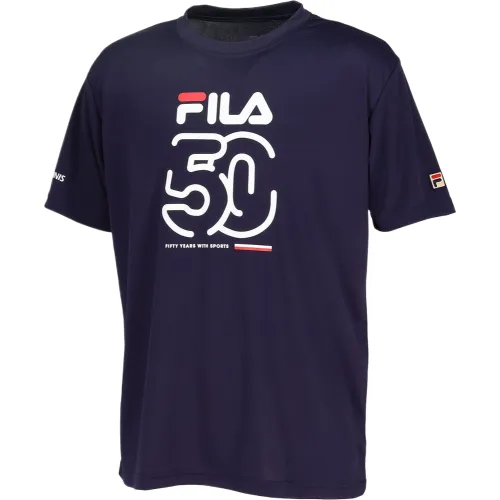 FILA T Shirts Unisex Marine Crew Neck