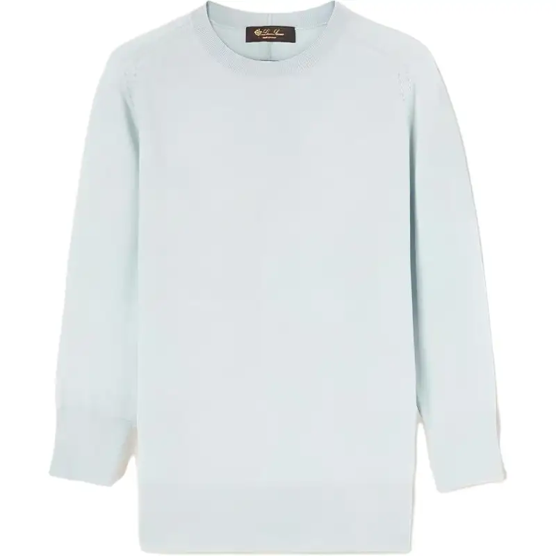 Loro Piana FW23 Piuma Crew Neck Sweater Women's Light Green