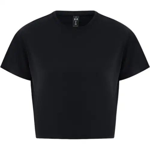 Under Armour T Shirts Women's Black Crew Neck Moderate
