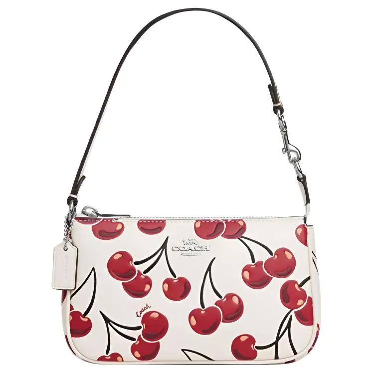 COACH PVC Handbag, Shoulder Bag Small Women's White