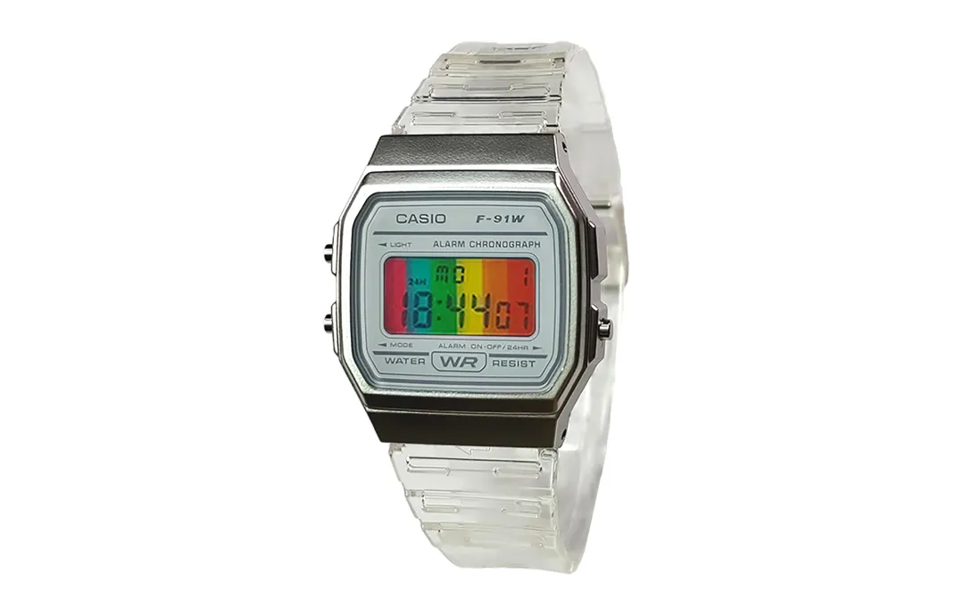 CASIO Custom Collection Quartz Movement Resin Strap Watch Unisex White Dial