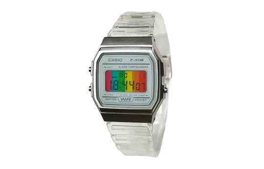 CASIO Custom Collection Quartz Movement Resin Strap Watch Unisex White Dial