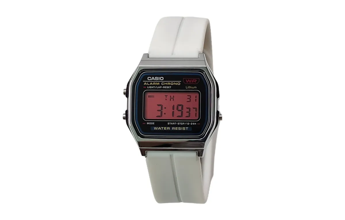 CASIO Custom Collection Quartz Movement Silicone Strap Watch Unisex Black Dial