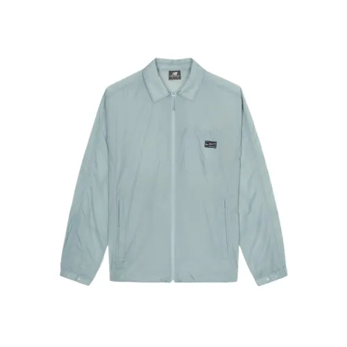 New Balance Jackets Unisex Gray Blue Lapel Thin Other