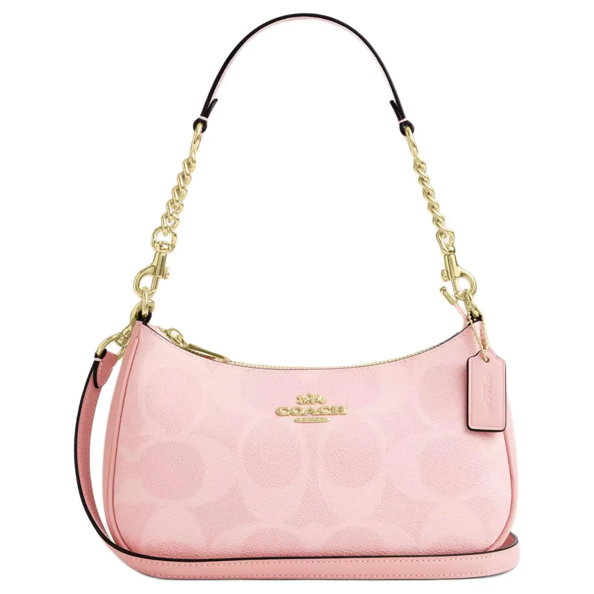 COACH Teri Artificial Leather Shoulder Bag Medium Women's Rouge Pink