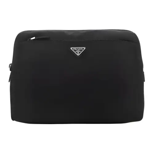 PRADA Re Nylon Portable Nylon Toiletry Bag Makeup Bag Unisex Black