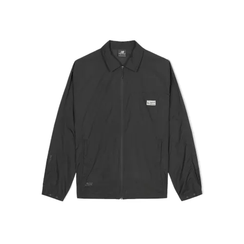 New Balance Jackets Unisex Dark Blue Lapel Moderate Soft Shell