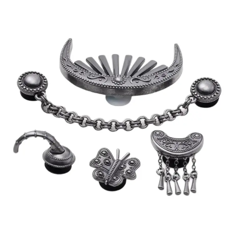 Crocs Copper Zinc Alloy Shoe Accessories Unisex Silver
