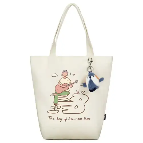 New Balance Fabric Tote Bag, Shopping Bag, Handbag, Shoulder Bag Unisex White