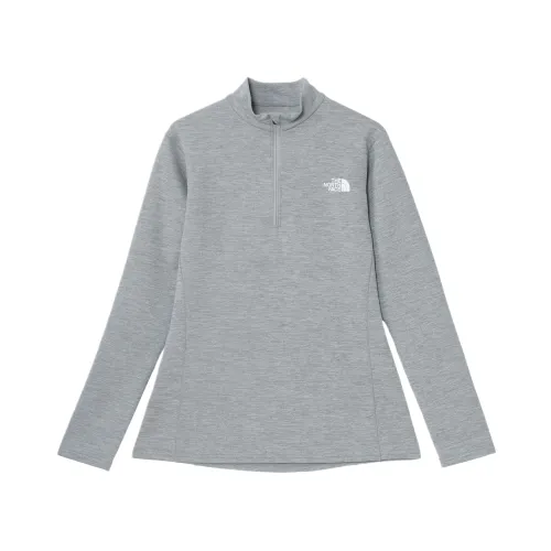 THE NORTH FACE Shirts Women's Mixed Gray Stand Collar Moderate