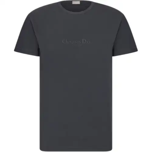 DIOR T Shirts Men's Black Crew Neck
