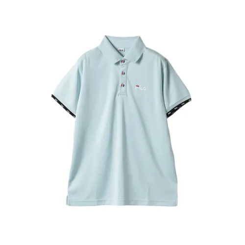 FILA Polo Shirts Women's Blue Polo Collar Moderate Straight Fit