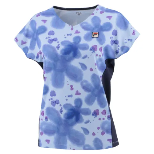 FILA Tennis Tops Women's Blue V Neck