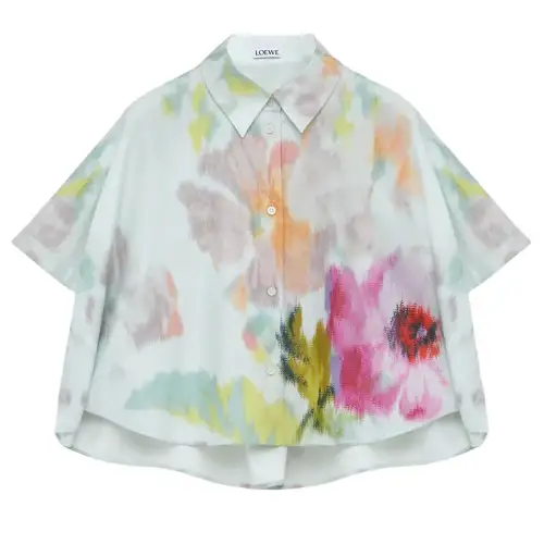 Loewe floral-print trapeze shirt