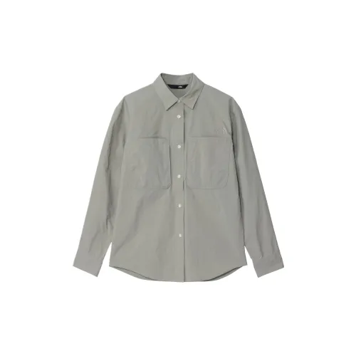 THE NORTH FACE Shirts Women's Gray Lapel Moderate
