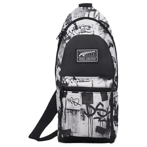 PUMA Print Fabric Crossbody Bag, Sling Bag Unisex Black