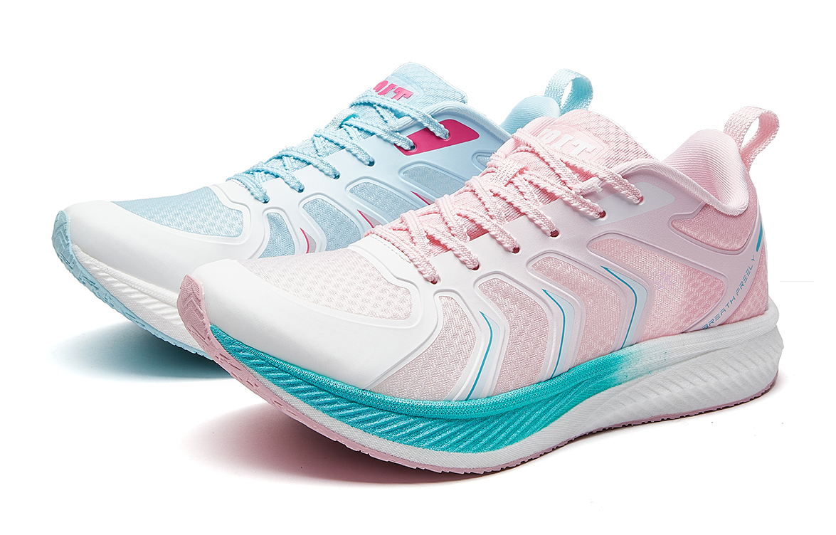 VOIT Running Shoes Unisex Low Top Blue Pink