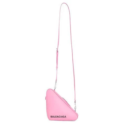 Balenciaga Triangle Leather Shoulder Bag, Crossbody Bag Women's Pink