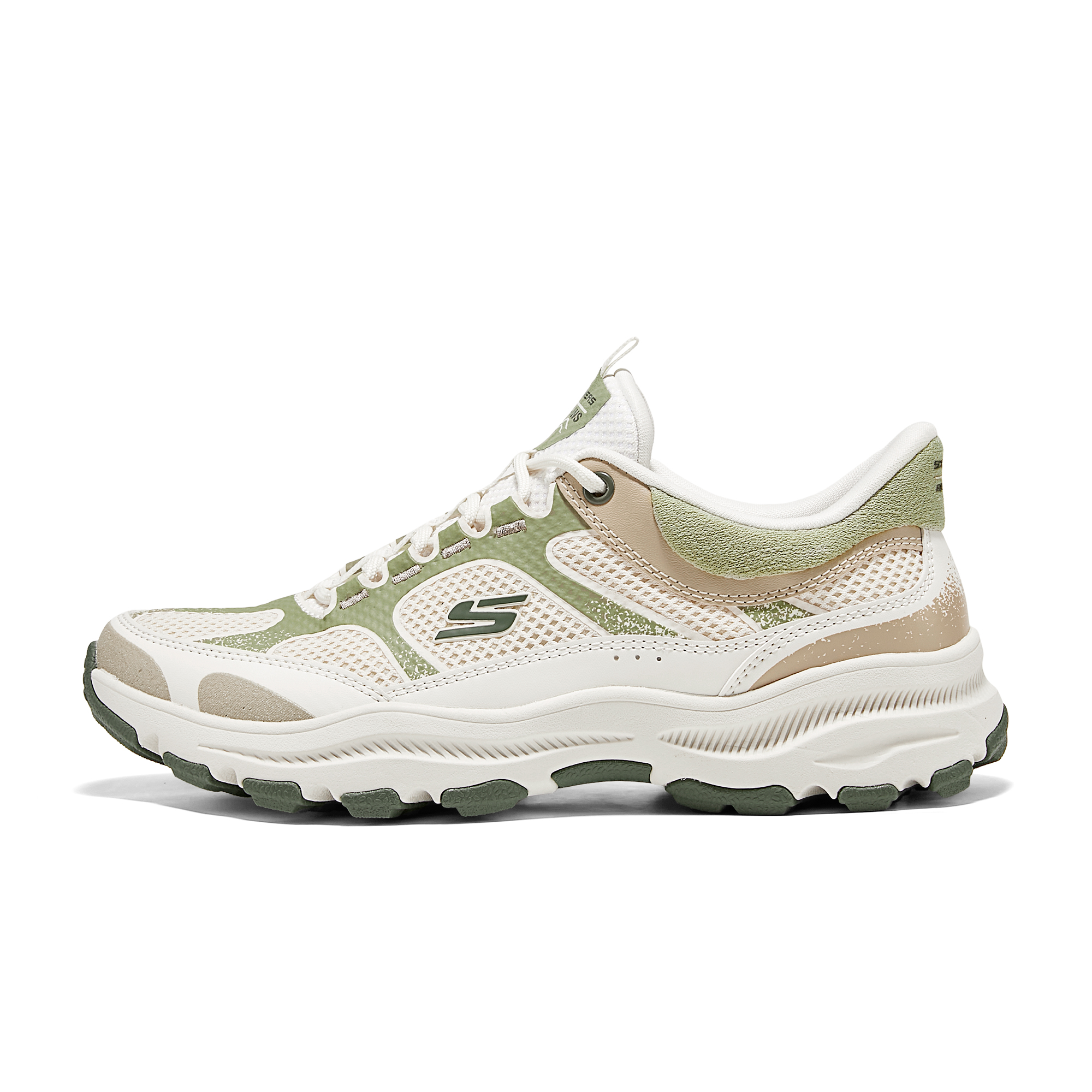 Skechers Abrasion Resistant Low top Hiking Shoes Women’s White Green